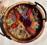 “Elle”  Rustic Deep Floral Tray - 30cm