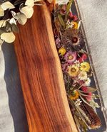 African Mahogany Organic Native Floral Board ~ Free 4pc Coasters