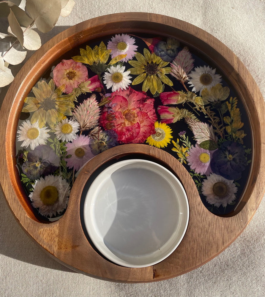 Chip & Dip Tray ~ Black