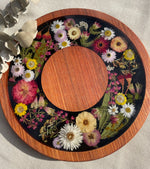 Floral Round Black indi evening 35cm ~ Free 4pc Coasters