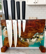 Magnetic Knife Block ~ Shells Coolibah Burl 300mm x 220mm