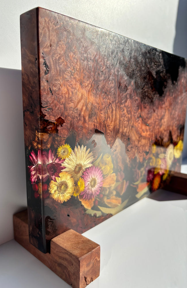 Magnetic Knife Block ~ Native Western Red Burl 300mm x 220mm