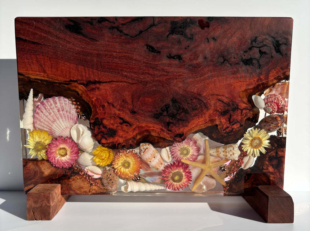 Magnetic Knife Block ~ Native Western Red Burl 300mm x 220mm