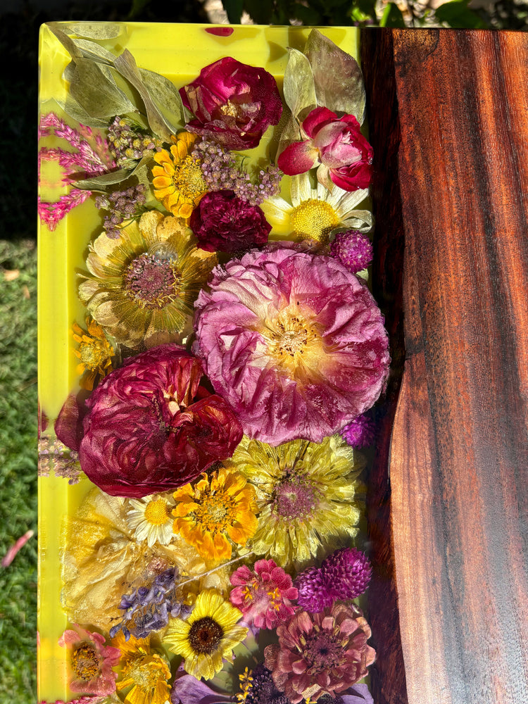 Side table floral ~ Sally Wattle