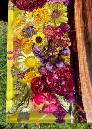 Side table floral ~ Sally Wattle