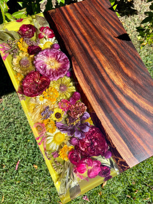 Side table floral ~ Sally Wattle