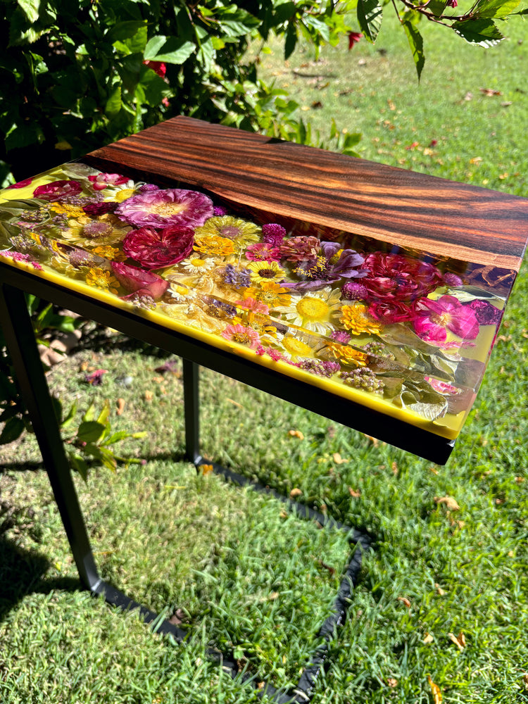 Side table floral ~ Sally Wattle