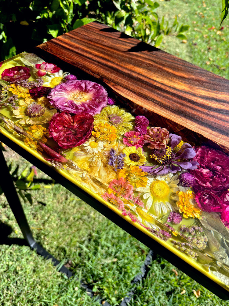 Side table floral ~ Sally Wattle