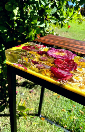 Side table floral ~ Sally Wattle