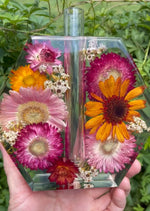 Vase Floral Hex test tube propagation vase
