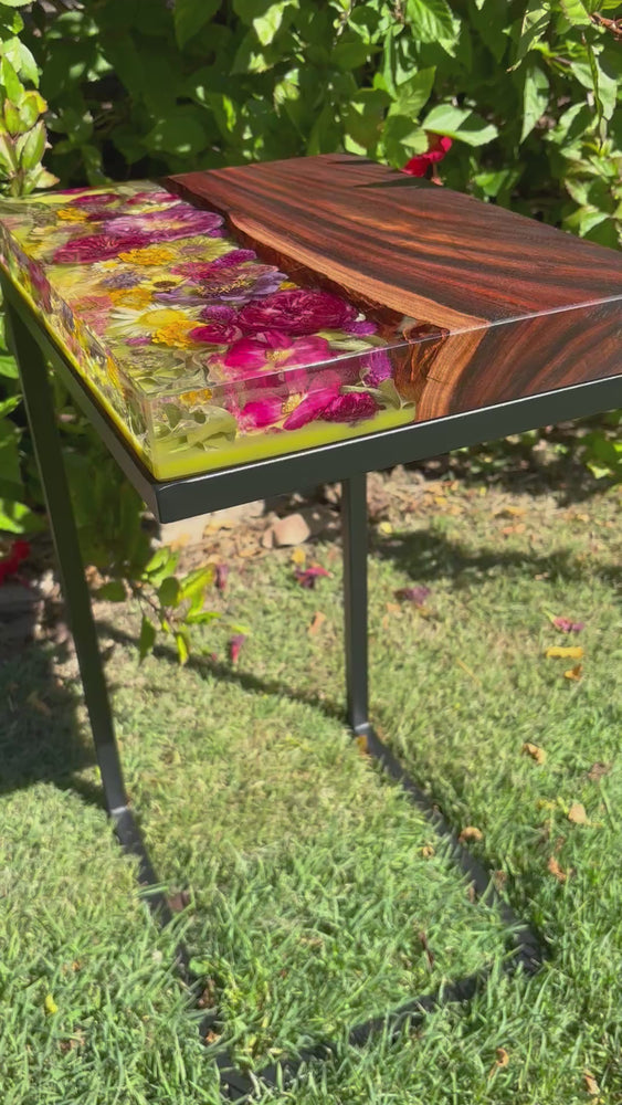 
            
                Load and play video in Gallery viewer, Side table floral ~ Sally Wattle
            
        