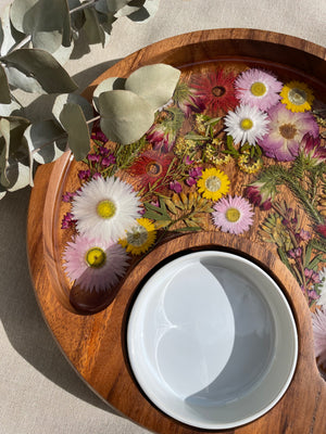 “”PRE ORDER ~ Chips & Dip Tray ~ Natural